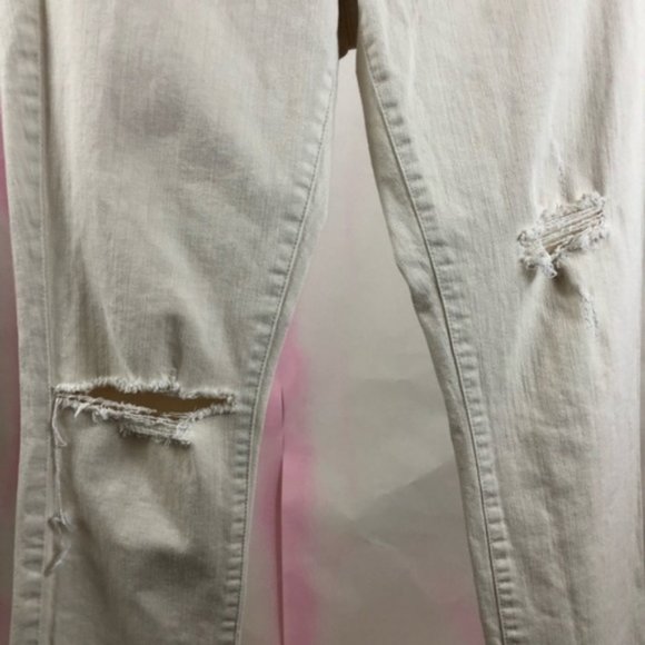 Madewell Straight Distressed Worn Boyfriend Ripped Denim Jeans - Picture 3 of 8